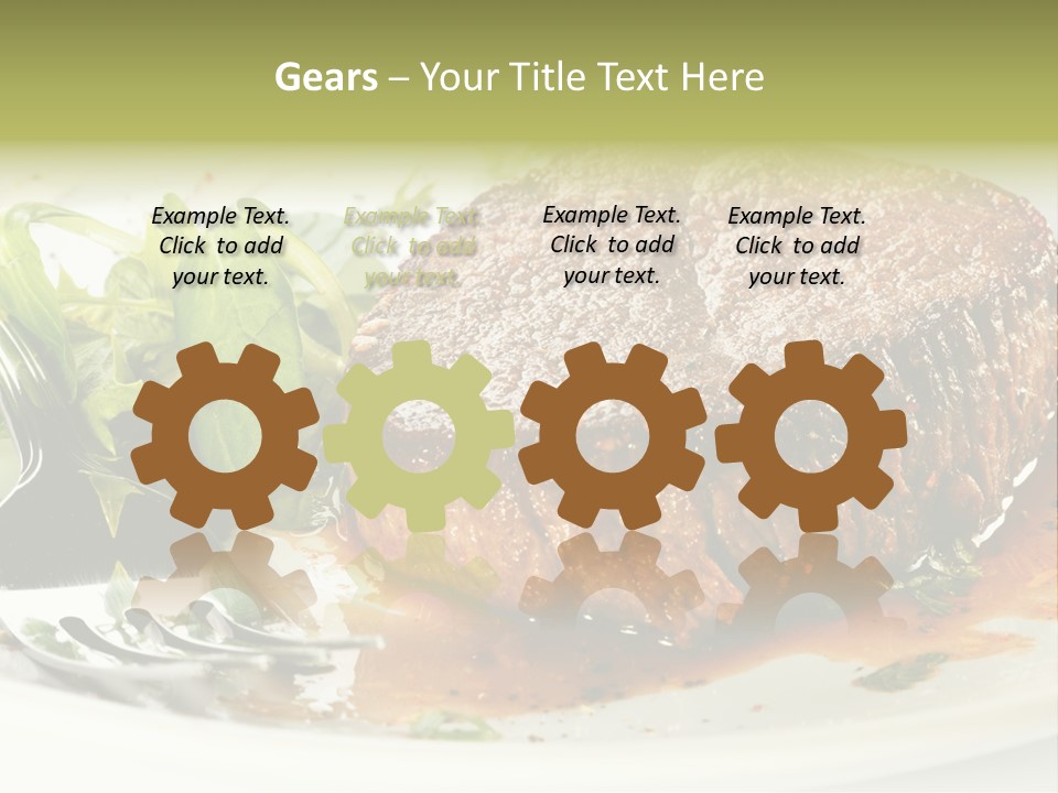 Dish Parsley White PowerPoint Template