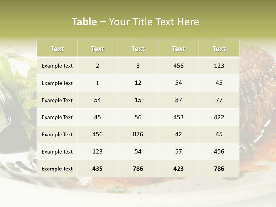 Dish Parsley White PowerPoint Template