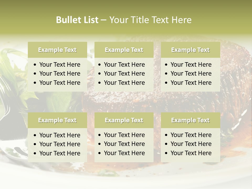 Dish Parsley White PowerPoint Template