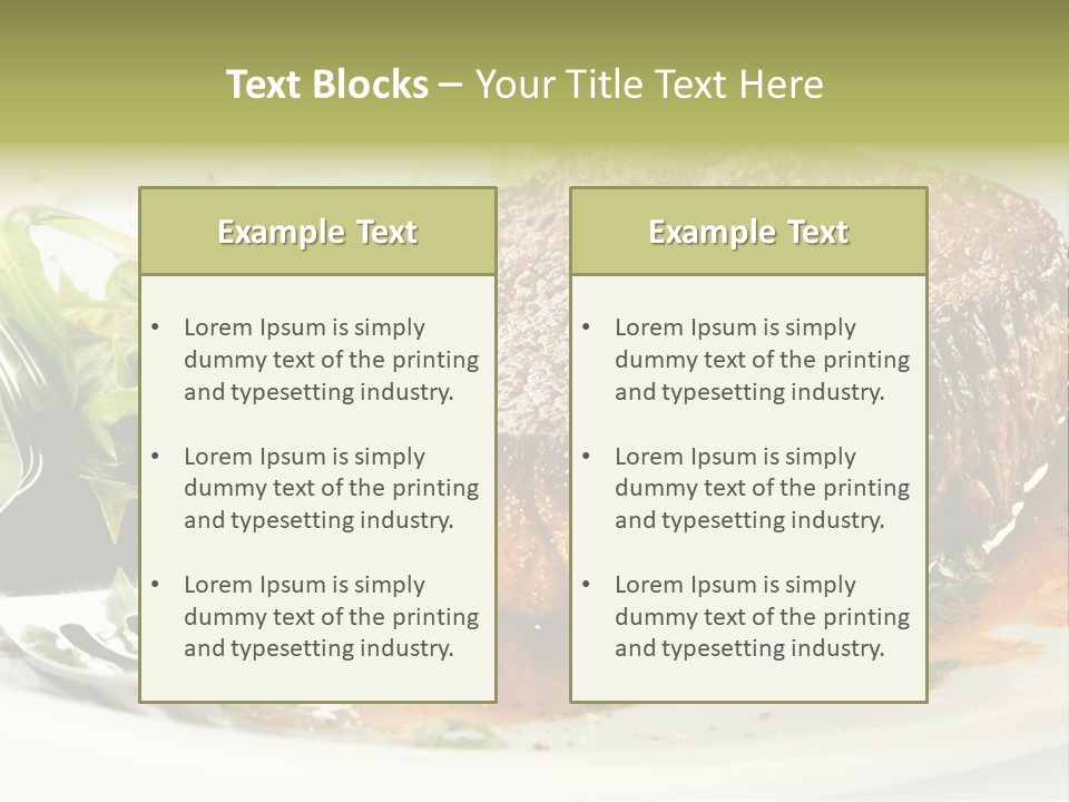 Dish Parsley White PowerPoint Template