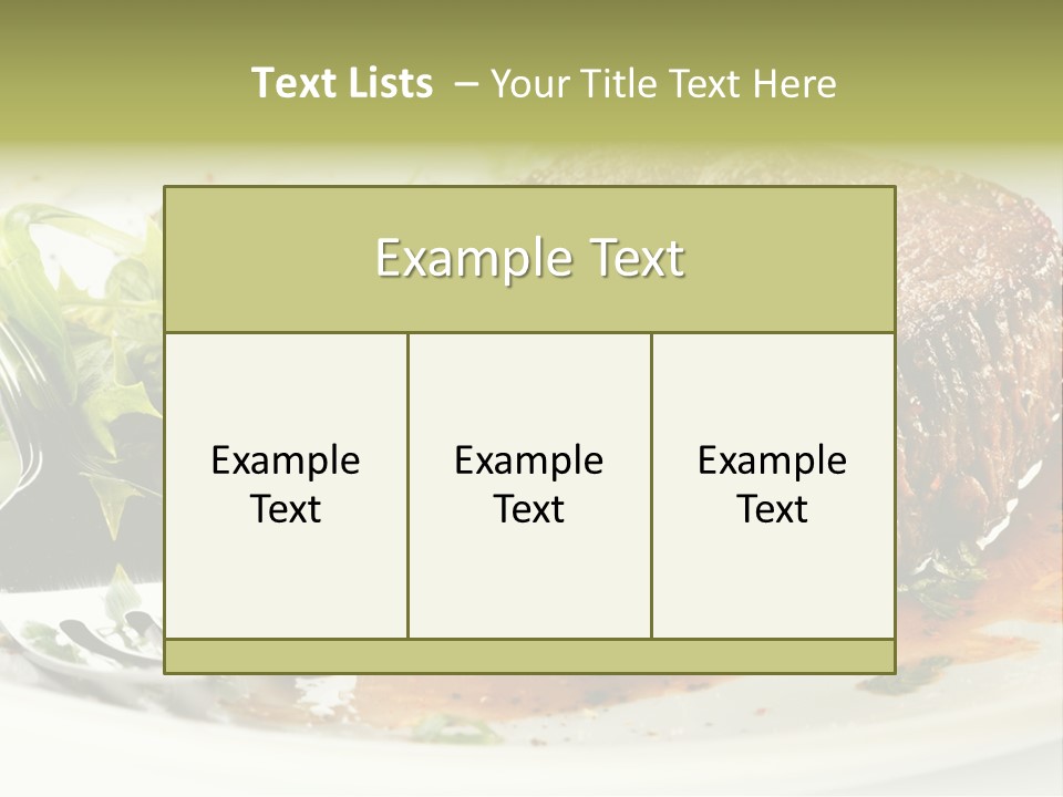 Dish Parsley White PowerPoint Template