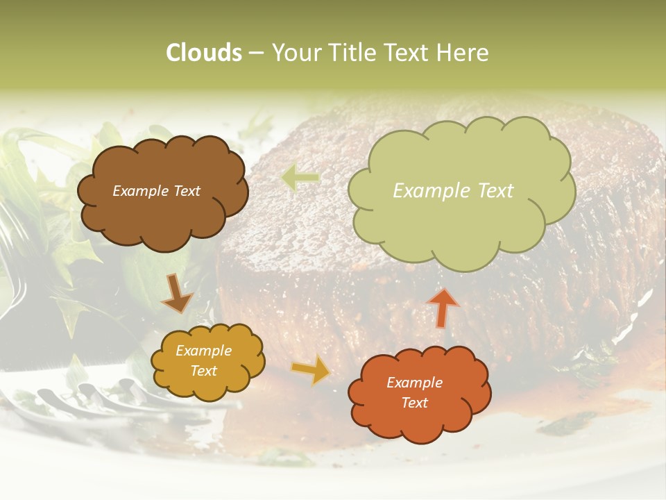 Dish Parsley White PowerPoint Template