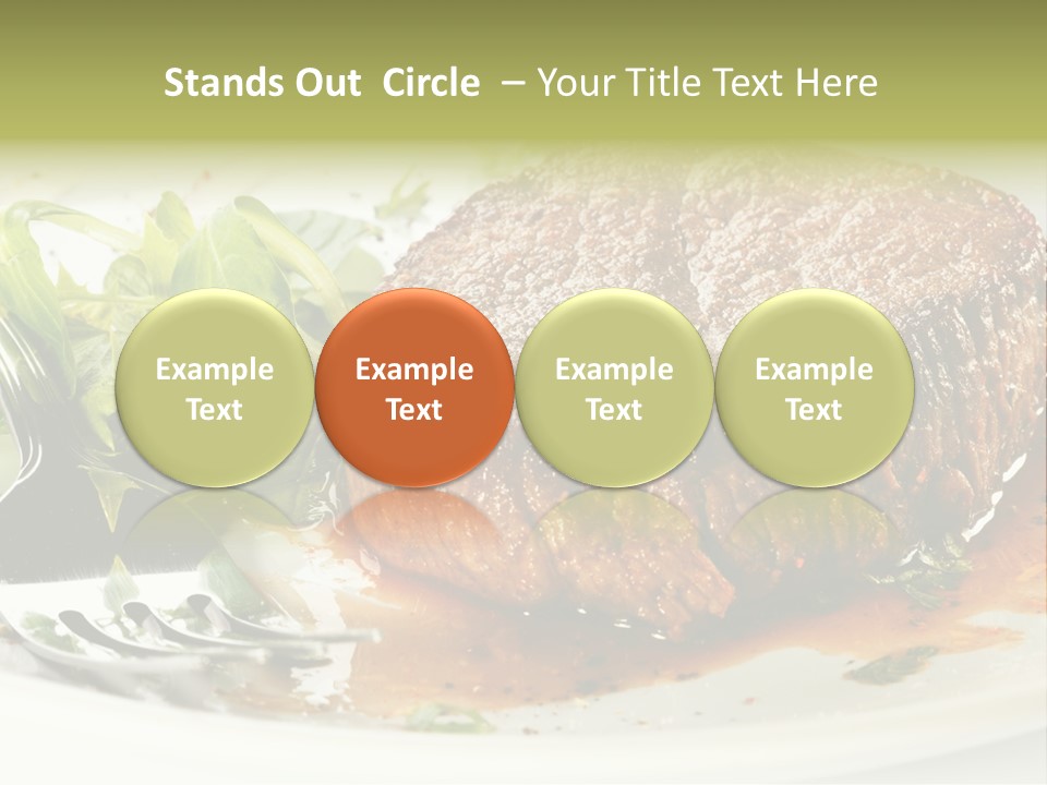 Dish Parsley White PowerPoint Template