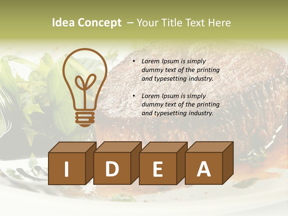 Dish Parsley White PowerPoint Template