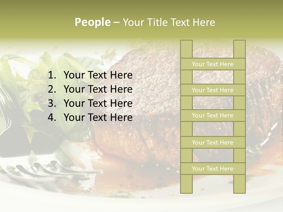 Dish Parsley White PowerPoint Template