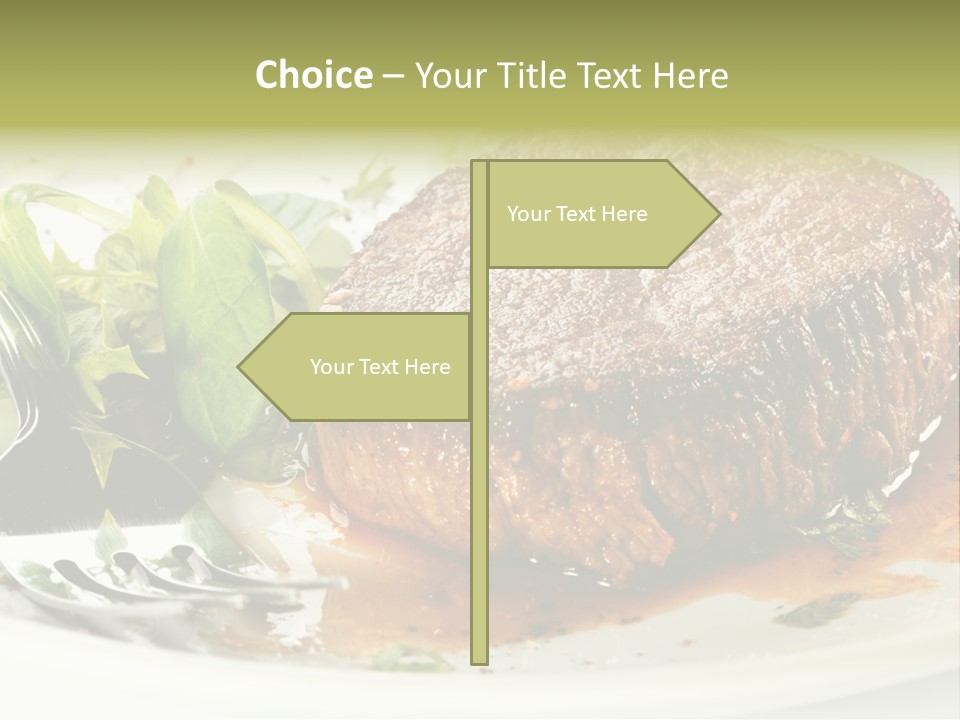 Dish Parsley White PowerPoint Template