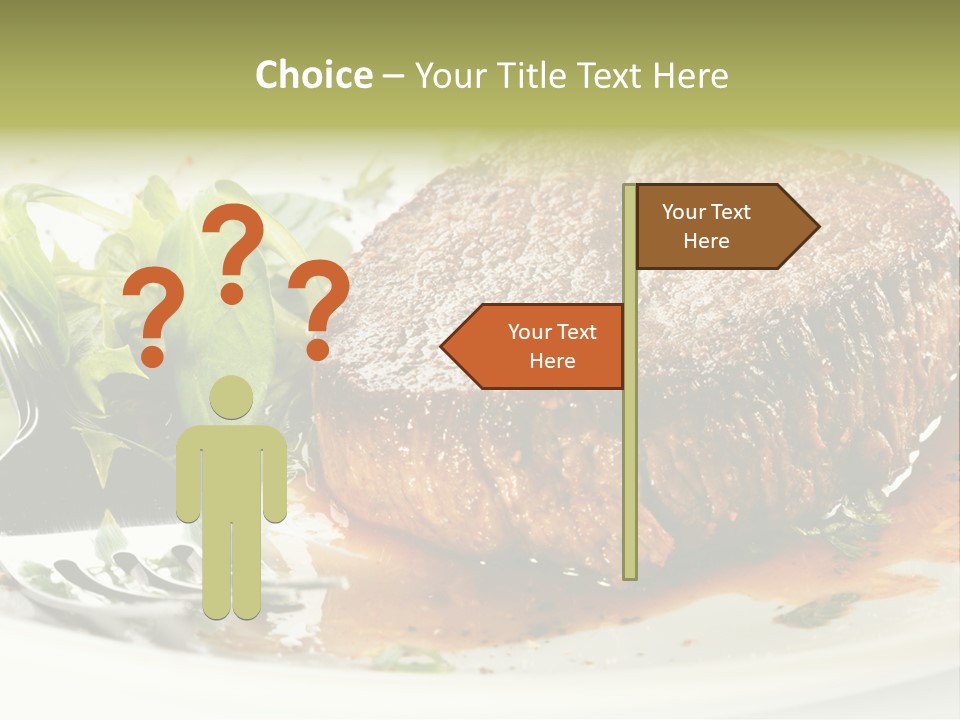 Dish Parsley White PowerPoint Template