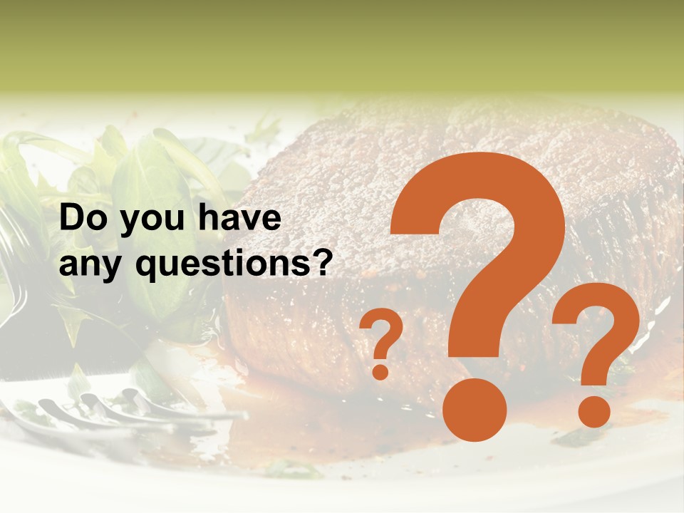 Dish Parsley White PowerPoint Template