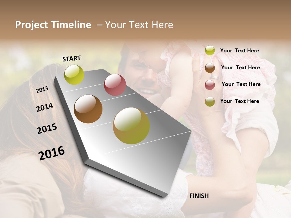 Male Smiling Crawling PowerPoint Template