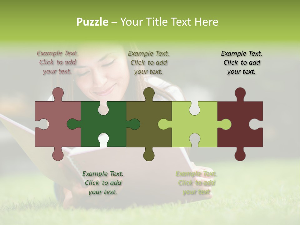 Notes Smiling Reading PowerPoint Template