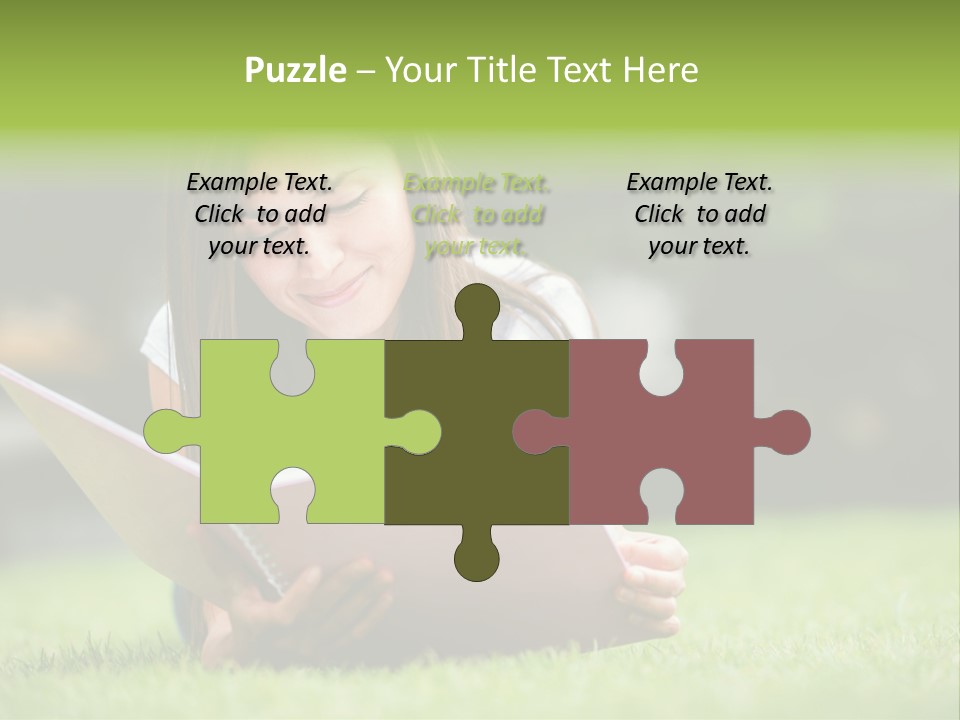 Notes Smiling Reading PowerPoint Template