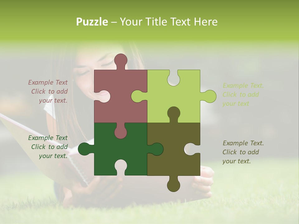 Notes Smiling Reading PowerPoint Template