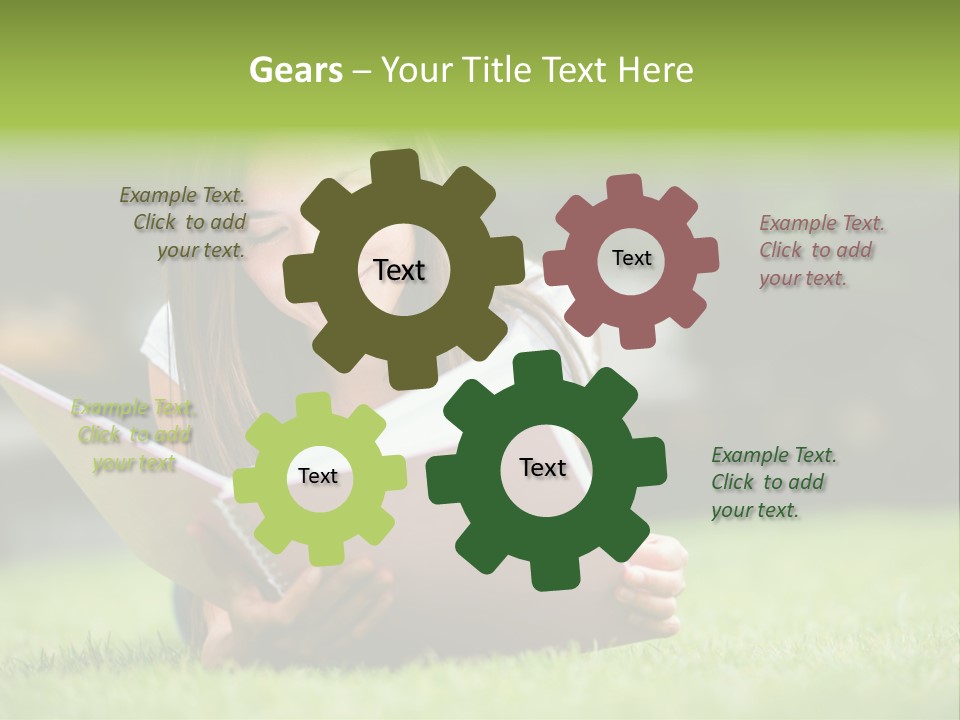 Notes Smiling Reading PowerPoint Template