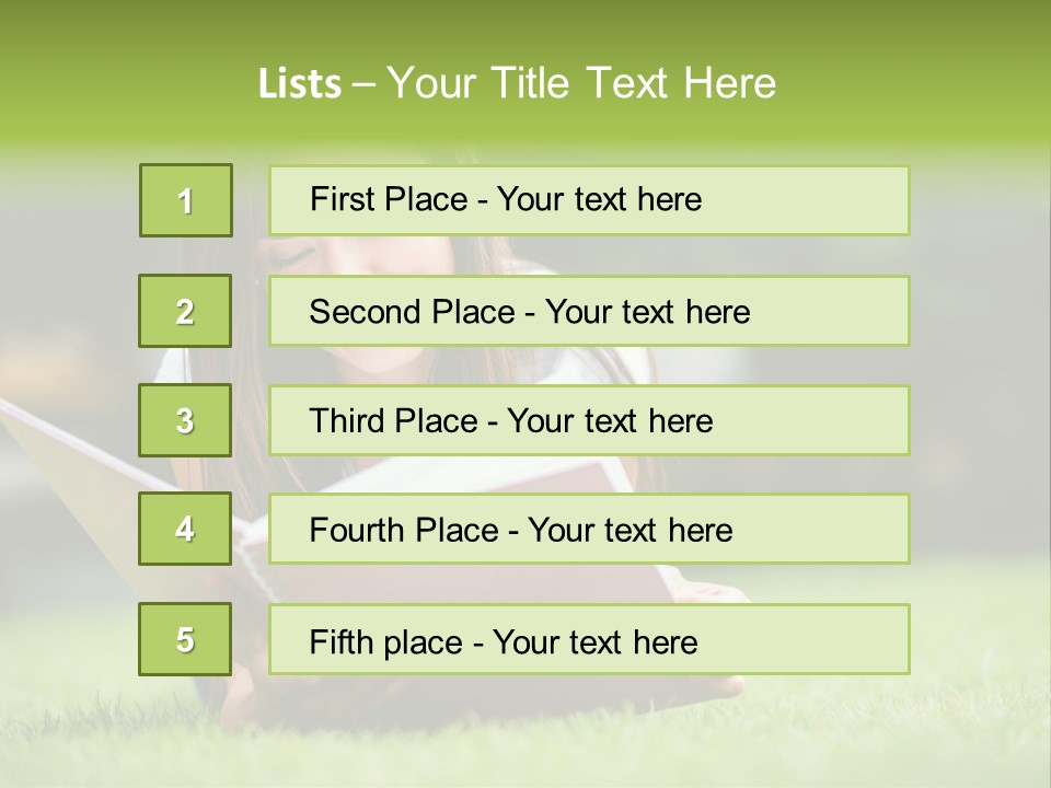 Notes Smiling Reading PowerPoint Template
