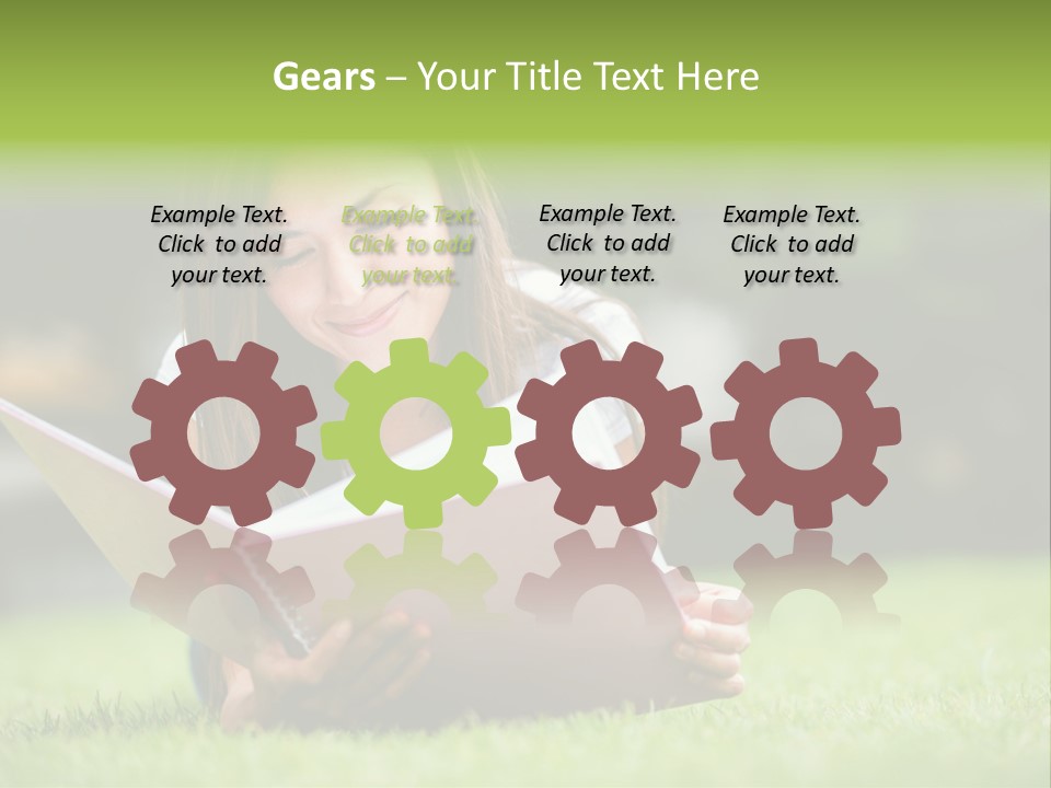 Notes Smiling Reading PowerPoint Template