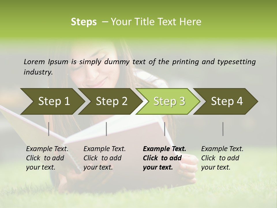 Notes Smiling Reading PowerPoint Template