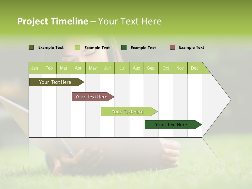 Notes Smiling Reading PowerPoint Template