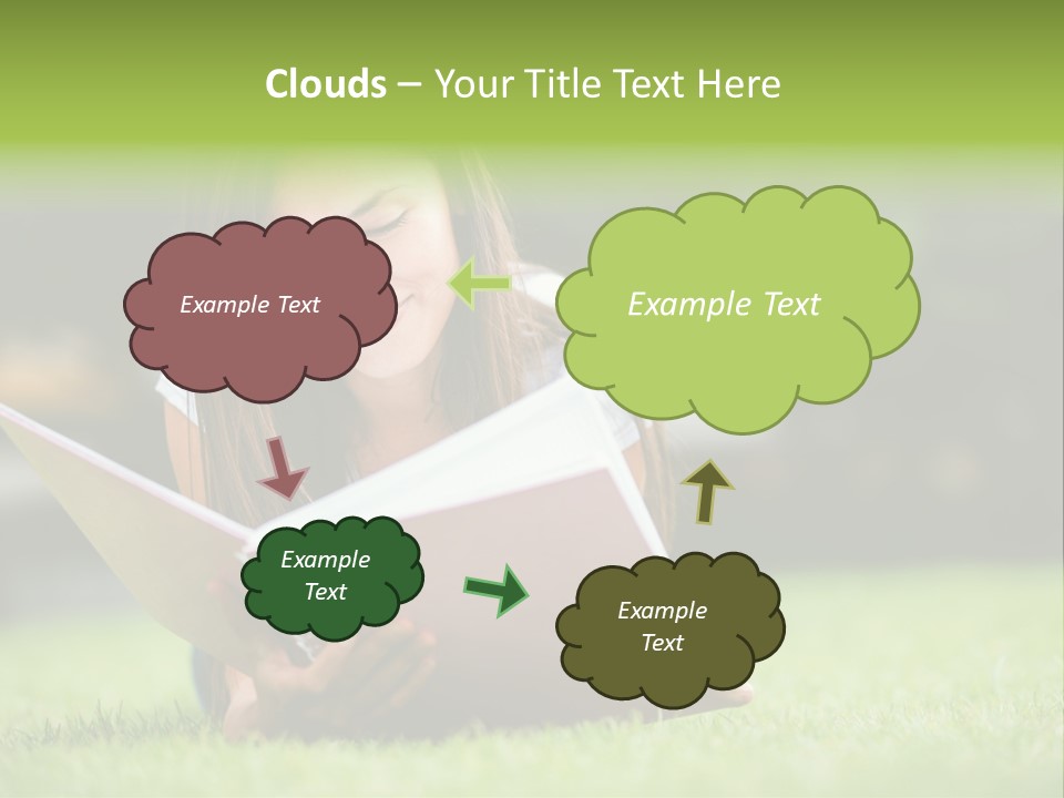 Notes Smiling Reading PowerPoint Template