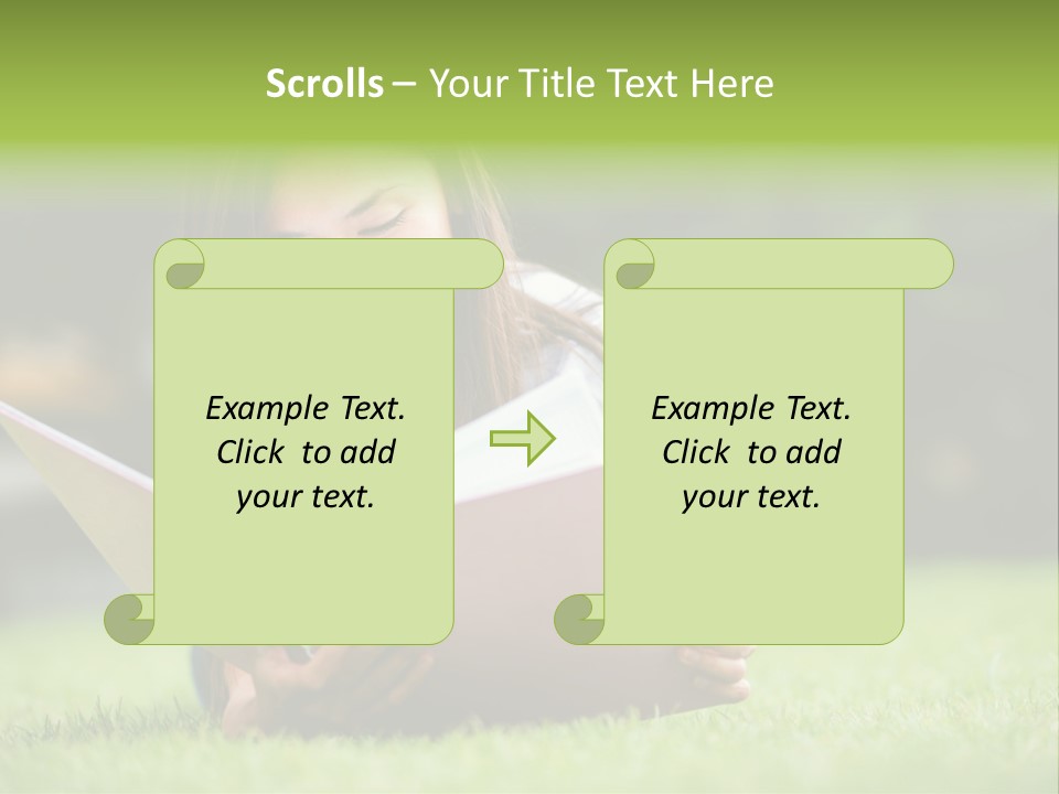 Notes Smiling Reading PowerPoint Template