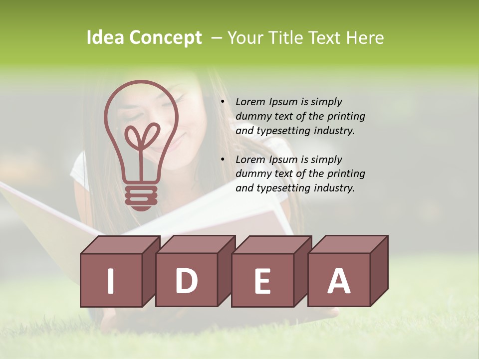 Notes Smiling Reading PowerPoint Template