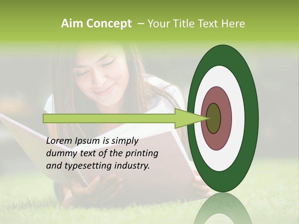 Notes Smiling Reading PowerPoint Template