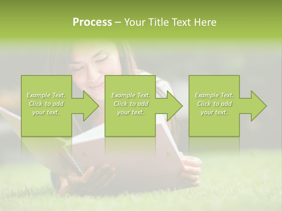 Notes Smiling Reading PowerPoint Template