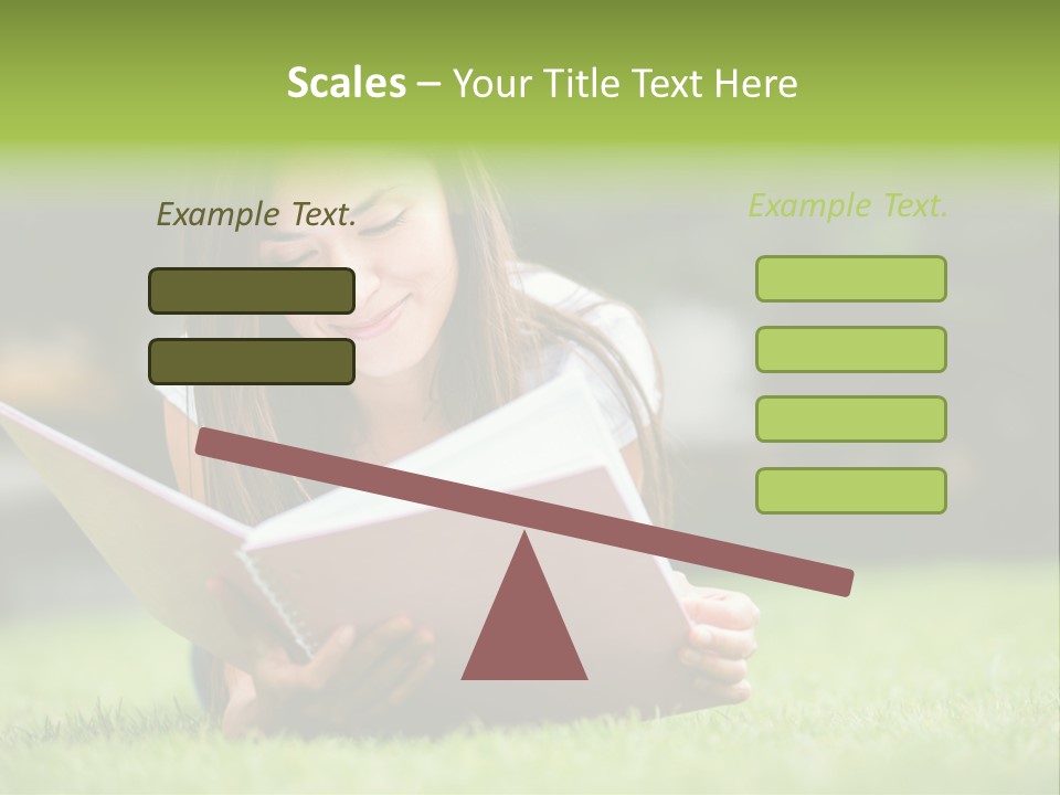 Notes Smiling Reading PowerPoint Template