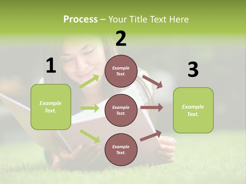 Notes Smiling Reading PowerPoint Template