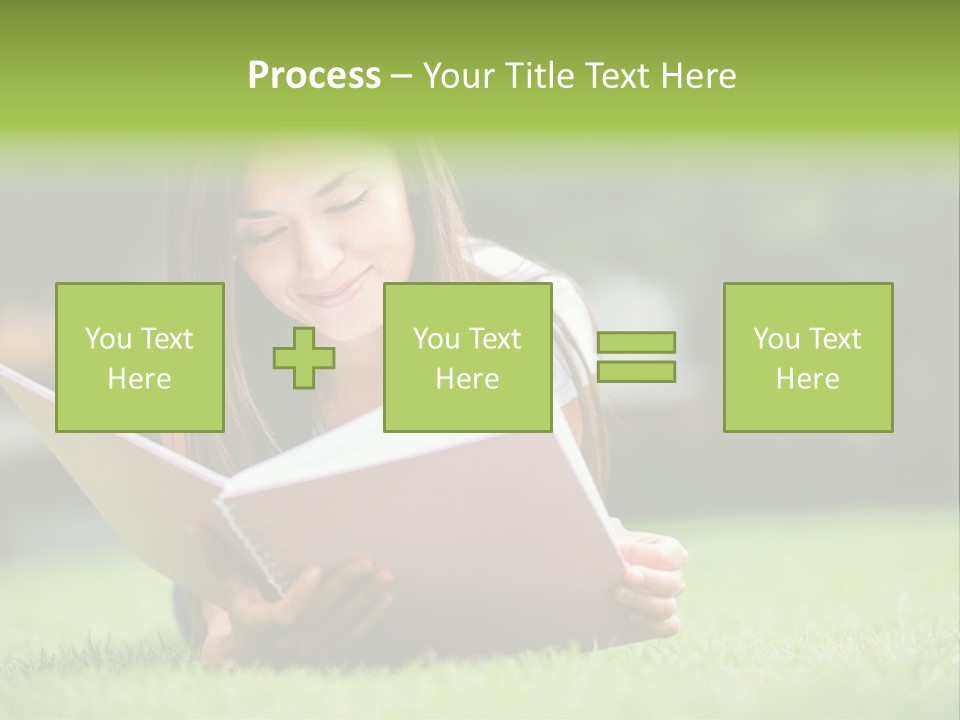 Notes Smiling Reading PowerPoint Template