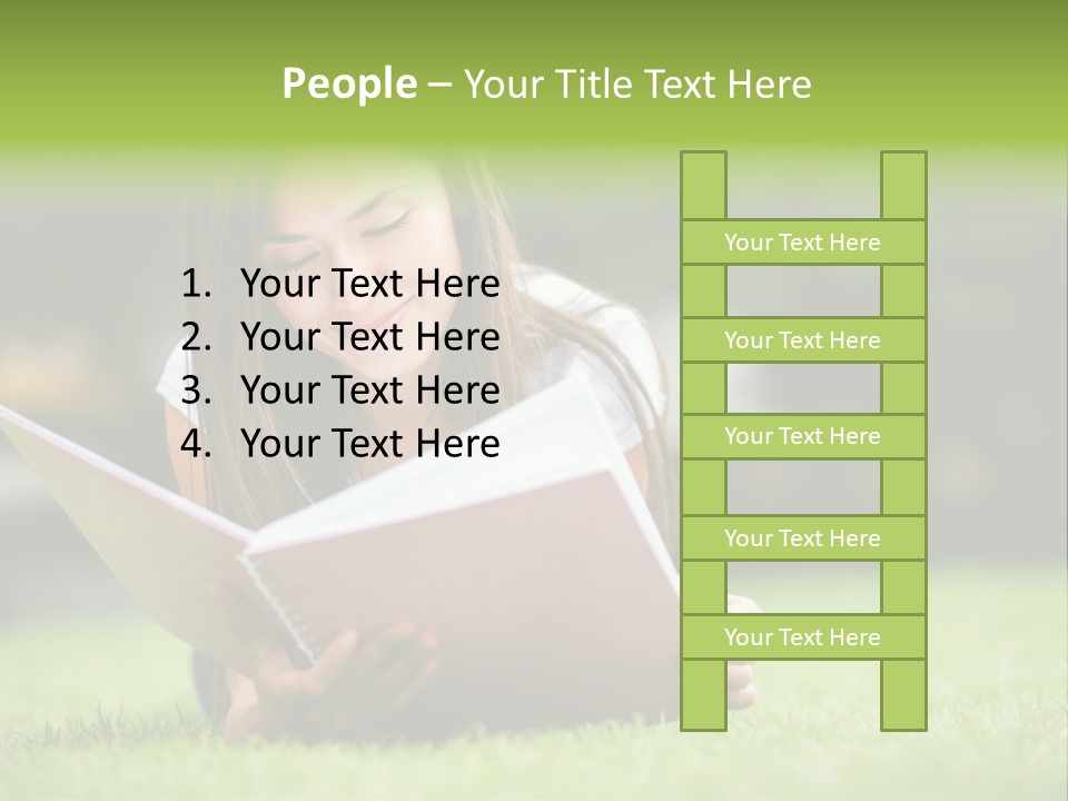 Notes Smiling Reading PowerPoint Template