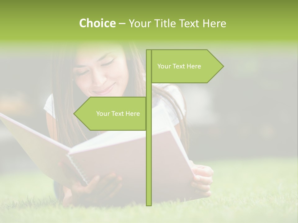 Notes Smiling Reading PowerPoint Template