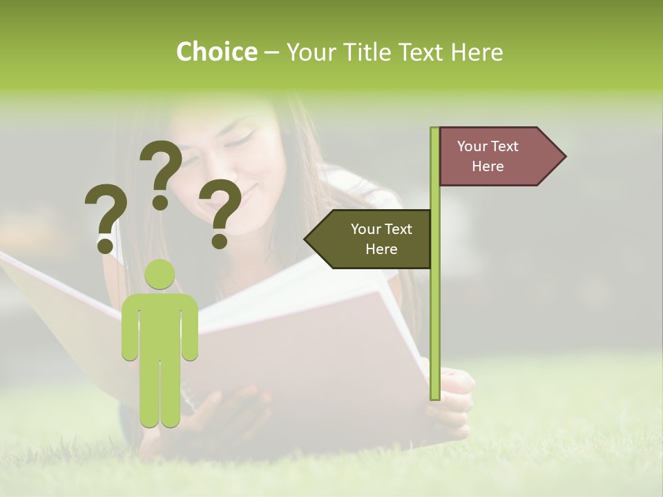 Notes Smiling Reading PowerPoint Template