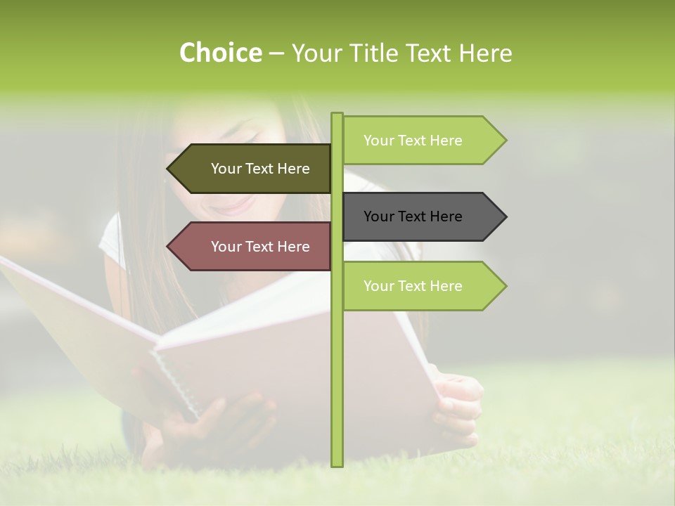 Notes Smiling Reading PowerPoint Template