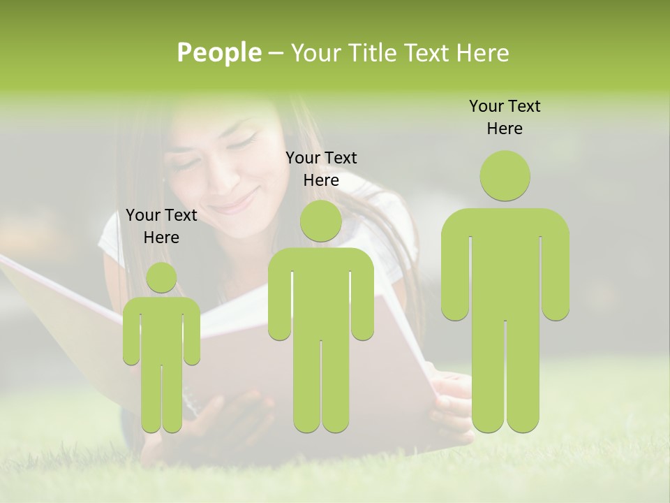 Notes Smiling Reading PowerPoint Template