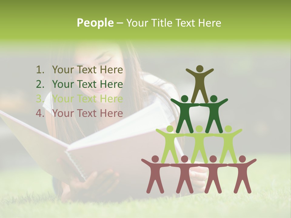 Notes Smiling Reading PowerPoint Template