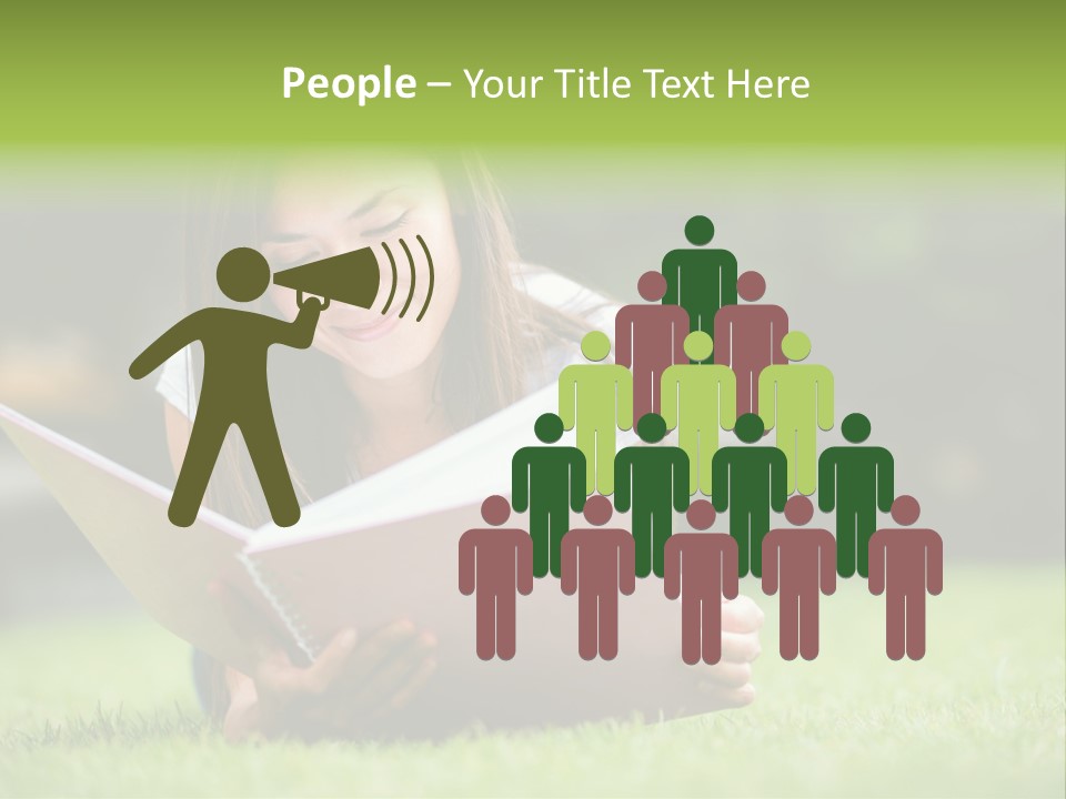 Notes Smiling Reading PowerPoint Template