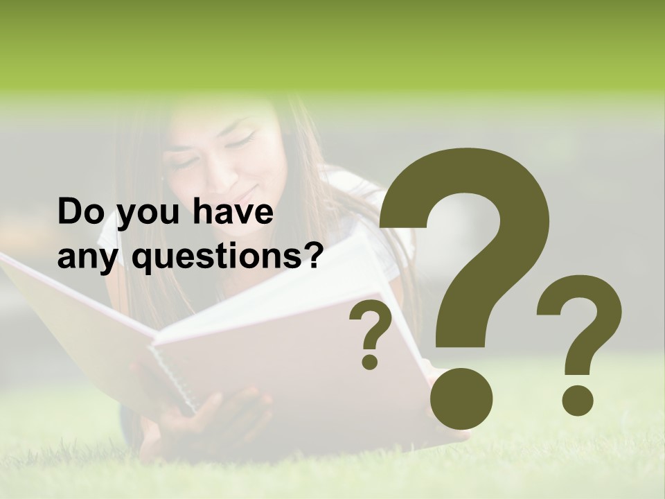 Notes Smiling Reading PowerPoint Template