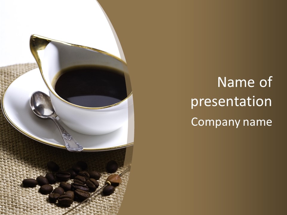 Czarna Mocny Espresso PowerPoint Template