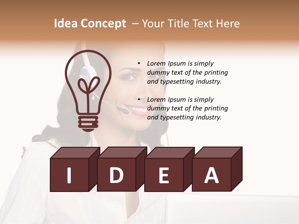 Isolation Helpdesk Face PowerPoint Template