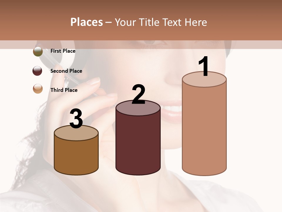 Call Communication White Background PowerPoint Template