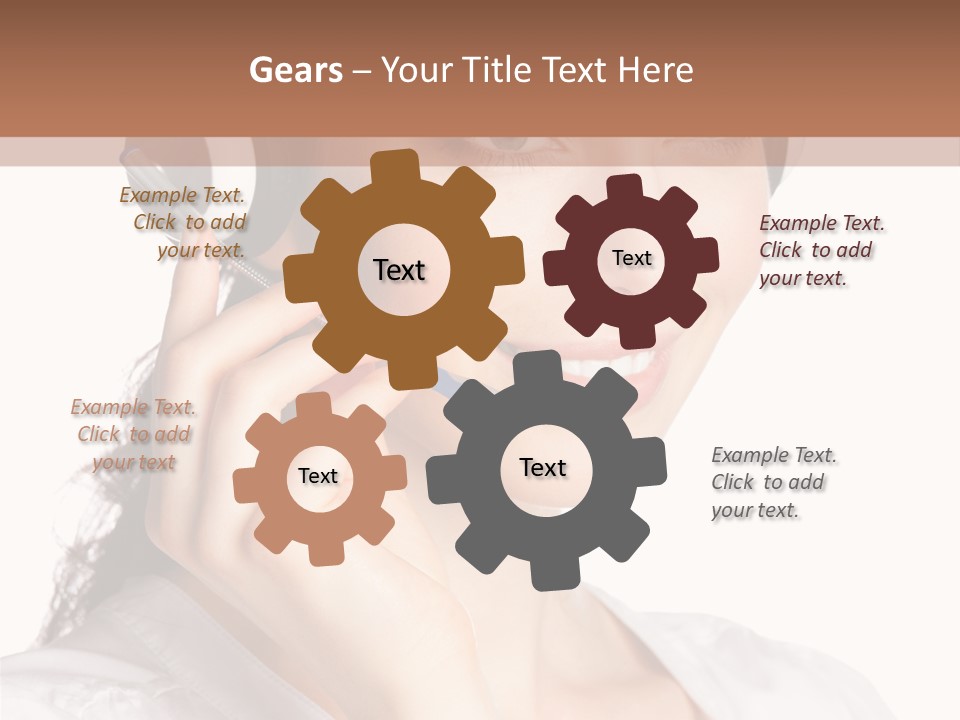 Call Communication White Background PowerPoint Template