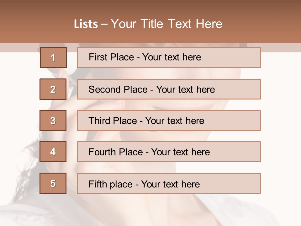 Call Communication White Background PowerPoint Template