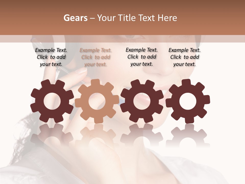 Call Communication White Background PowerPoint Template