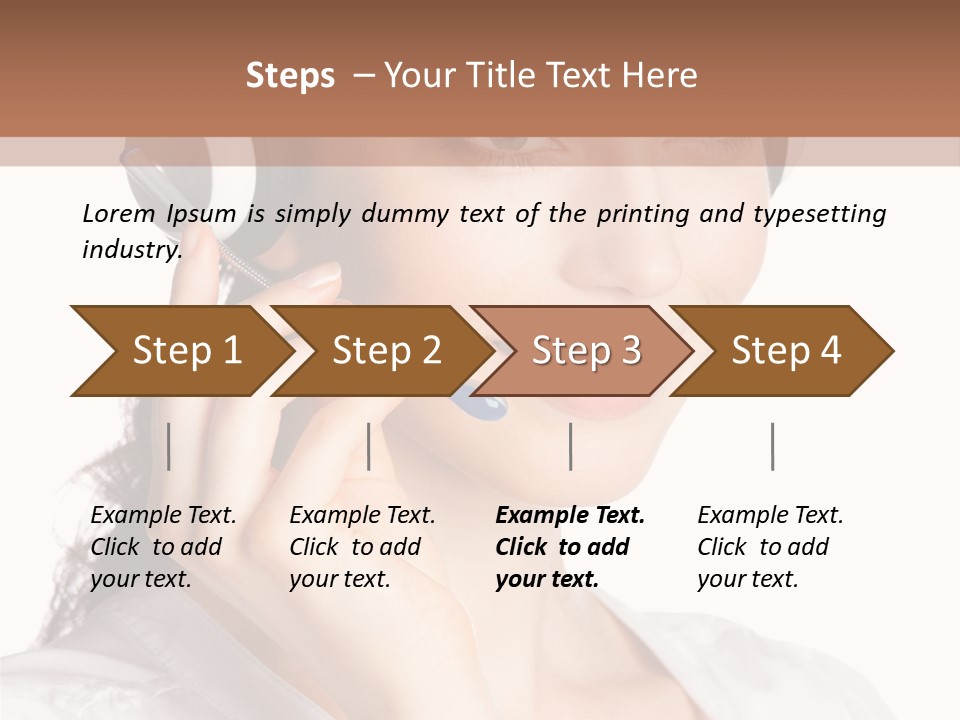 Call Communication White Background PowerPoint Template