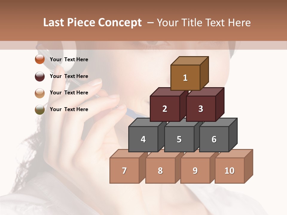 Call Communication White Background PowerPoint Template