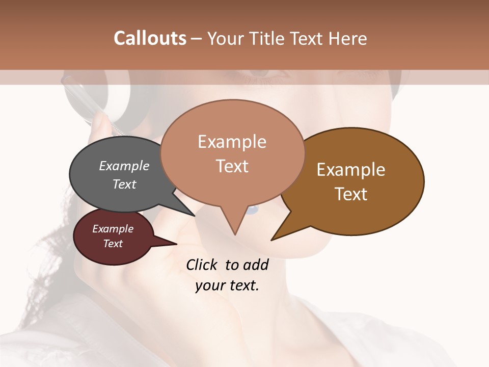 Call Communication White Background PowerPoint Template