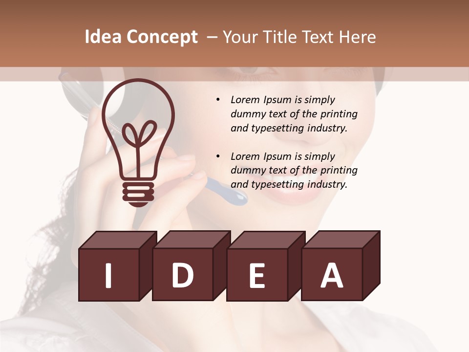 Call Communication White Background PowerPoint Template