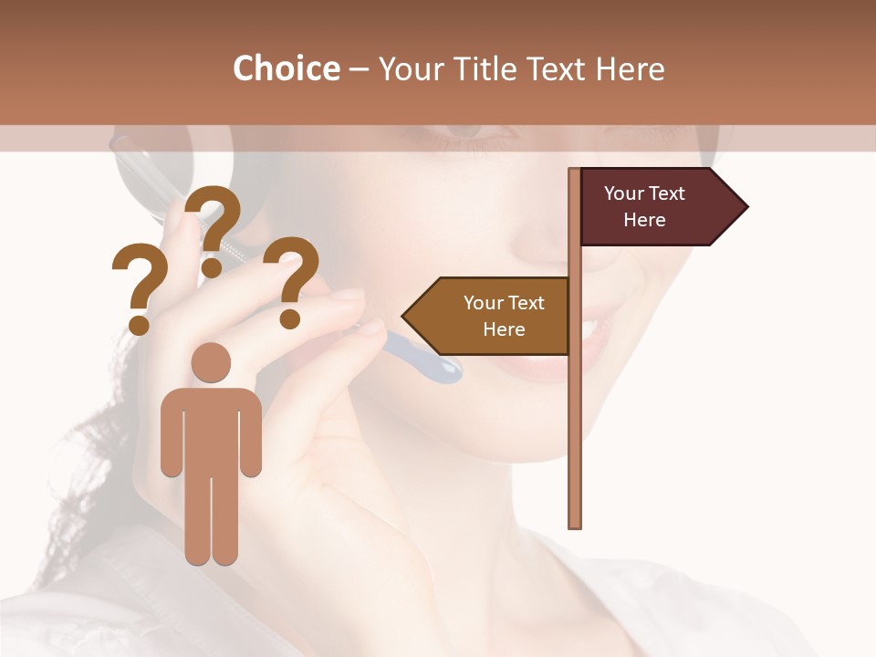 Call Communication White Background PowerPoint Template