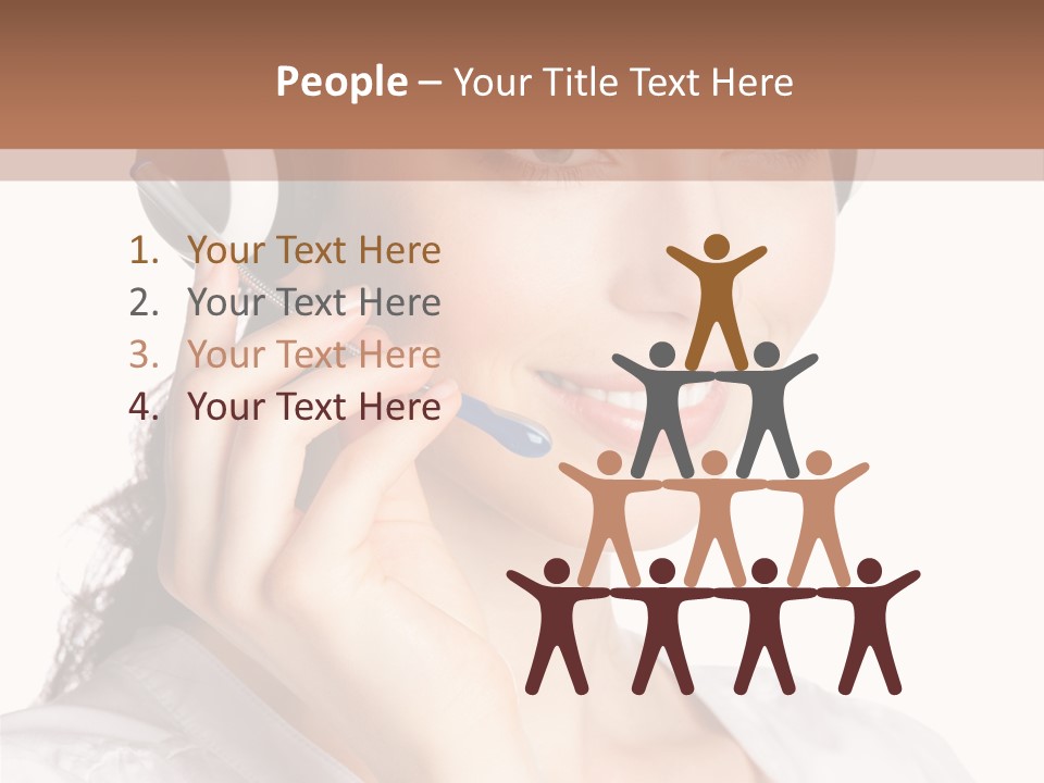 Call Communication White Background PowerPoint Template