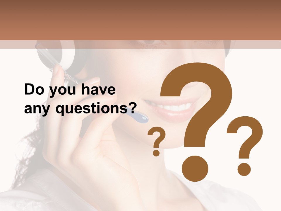 Call Communication White Background PowerPoint Template